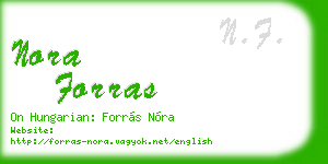 nora forras business card